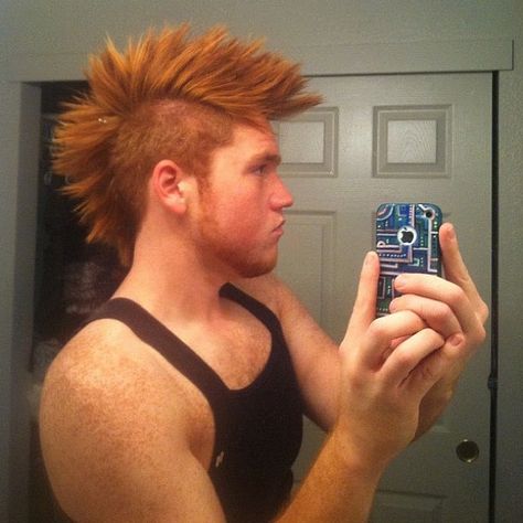 Ginger Mohawk Mohawk For Men, Redhead Hairstyles, Redhead Men, Mens Haircuts, Ginger Men, Mohawk Hairstyles, Great Beards, Haircuts Short, Mens Haircuts Short