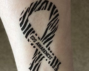 Eds Tattoo, Ehlers Danlos, Ehlers Danlos Syndrome, Temporary Tattoos, Chronic Illness, Tattoo Quotes, Tatting, Tattoo Ideas, Ribbon