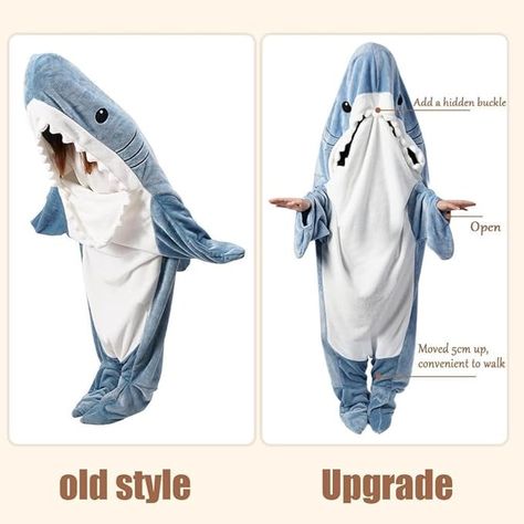 Amazon.com: Shark Blanket Adult, Shark Blanket Super Soft Cozy Flannel Hoodie, Shark Onesie, Shark Blanket Hoodie, Shark Sleeping Bag Wearable Blanket for Adults Kids(S) : Home & Kitchen Cozy Home Clothes, Shark Blanket Onesie, Shark Blanket Hoodie, Halloween Costume Onsie, Shark Pjs, Shark Clothing, Shark Halloween Costume, Shark Sleeping Bag, Shark Onesie