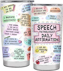 ZAHUOMUG Speech Pathologist Gift Tumbler,Slp Gifts,Speech Language Pathology Gifts,Slp Gifts for Speech Language Pathologist,SLP Tumbler,Speech Pathologist Cup,Speech Therapy.Coffee Tumbler 20oz Slp Gifts, Therapist Quotes, Funny Speeches, Gift For Graduate, Speech Teacher, Speech Pathologist, Graduate Student, Therapy Gift, Speech Language Pathologist