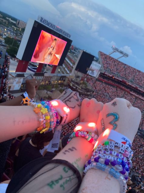 taylor swift eras tour bracelets friendship raymond james stadium 13 speak now ts midnights Eras Tour Light Up Bracelets, Me And My Friends, Taylor Swift Eras Tour, Taylor Swift Eras, Eras Tour, Summer Aesthetic, Light Up, Taylor Swift, Swift