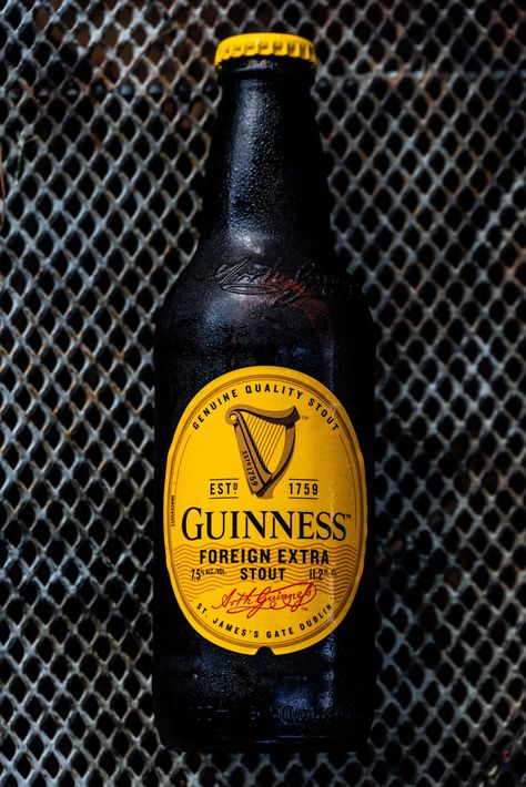 Guinness Foreign Extra Stout: Preferred Caribbean Dark Beer Philadelphia Usa, Guinness Draught, Specialty Beer, Dark Beer, Alcohol Content, Vintage Bottles, Content Ideas, Guinness, Bitter