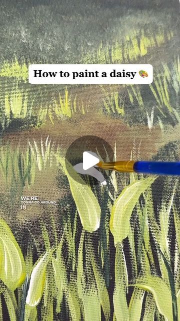 Emily Seilhamer on Instagram: "[clip] How to paint an easy daisy! 🎨🌸 #art #painting #howtopaint #tutorials #easypainting #beginnerfriendly" How To Paint Daisies, Daisy Art Painting, Daisy Drawing, Painting Styles, Daisy Art, Daisy Field, Daisy Painting, Acrylic Painting Tutorials, February 3