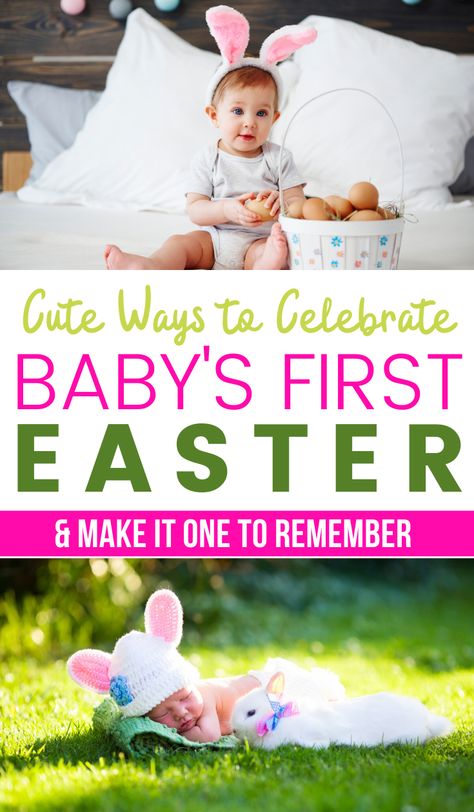 Are you trying to make your baby's first Easter special? I am sharing my best tips for making your baby's Easter special for both of you! #babyEaster #babys1steaster Easter Egg Hunt For Babies, Baby Easter Egg Hunt, Easter Eggs For Babies, Baby Easter Activity, Easter Ideas For Infants, Easter Baby Activities, 1st Easter Crafts, Baby Easter Activities, Diy Easter Baby Photos