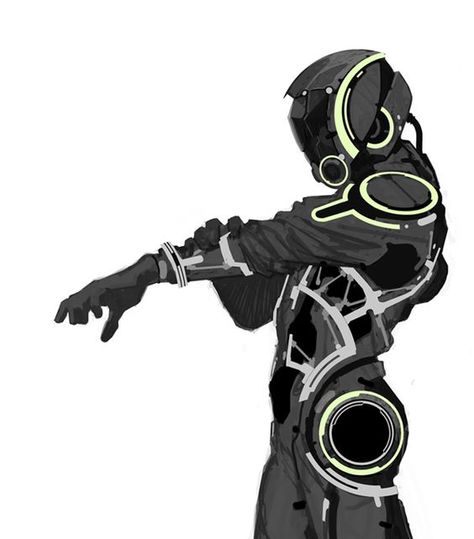 Robot Suit Design, Space Suit Concept Art, Space Suit Concept, Suit Concept Art, Eva Suit, Tron Uprising, Concept Art Landscape, Arte Robot, Cyberpunk Character