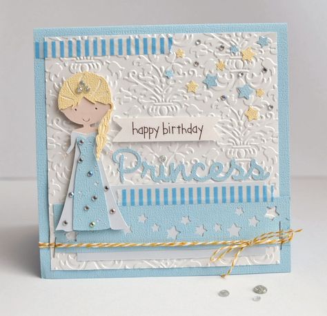 Happy Birthday Princess Card (Queen Frozen Birthday Cards, Frozen Decor, Frozen Cards, Princess Cards, Homemade Card Designs, Card Queen, Princess Card, Happy Birthday Princess, Punch Art Cards