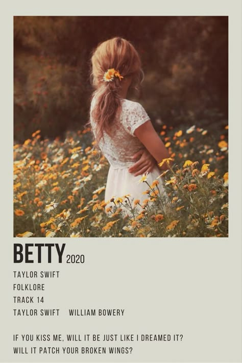 Minimalist Taylor Swift Poster, Folklore Posters Taylor Swift, Song Posters Taylor Swift, Betty Wallpaper Taylor Swift, Folklore Minimalist Poster, Cardigan Polaroid Poster, Betty Taylor Swift Aesthetic, Betty Taylor Swift Poster, Folklore Polaroid Poster