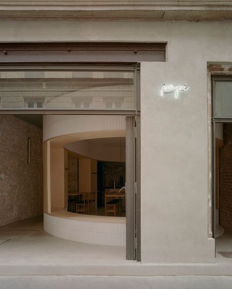 Papi Restaurant / Neri&Hu Design and Research Office | ArchDaily Framed Windows, Neri And Hu, Paris History, Brick Columns, Neri Hu, White Ceramic Tiles, Limestone Wall, Steel Columns, Paris Restaurants