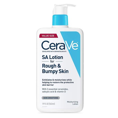 55 Cheap Finds On Amazon That Work Weirdly Well Cerave Sa Lotion, Rough And Bumpy Skin, Cerave Moisturizing Lotion, Salicylic Acid Cleanser, Rough Bumpy Skin, Best Lotion, Healing Ointment, Keratosis Pilaris, Bumpy Skin