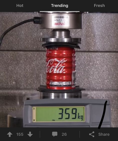 Hydraulic press vs. a Coke can - 9GAG Coke Can, Hydraulic Press, Coke Cans, Metal Working Tools, Homemade Tools, Dream Room, New Memes, Drinking Water, Daily Dose