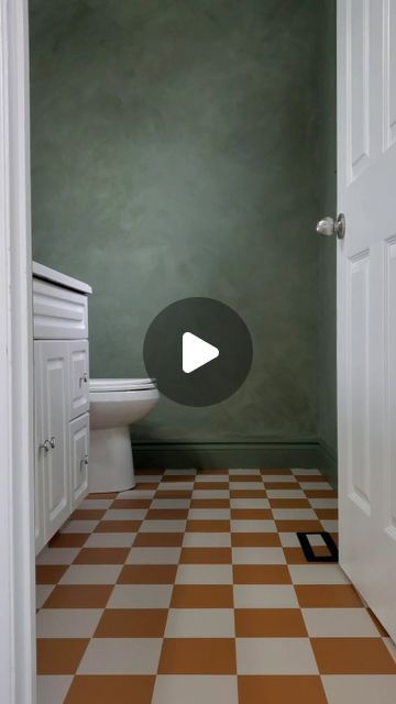 Nada | relatable DIY projects • woodwork • UGC | FLOOR REVEAL 🤌🏼 Rental-friendly bathroom glow-up (progress update). I transformed this bathroom with a faux limewash paint effect a... | Instagram Bathroom Limewash, Limewash Bathroom, Faux Limewash, Vanity Diy, Rental Friendly, Limewash Paint, Peel And Stick Floor, Bathroom Redo, Paint Effects