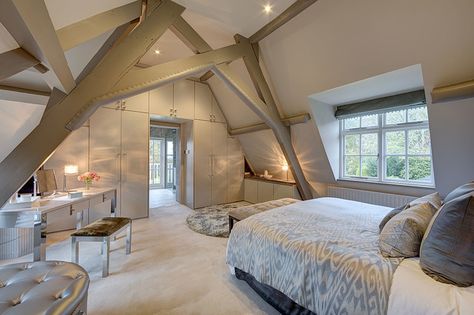 How to Make Your Attic Work for You - It’s time to change the way your attic works for you, and here are 25 images to inspire you into crafting a space worthy of being on top. Loft Conversion Plans, Attic Room Ideas, Loft Conversion Bedroom, Attic Bedroom Designs, Attic Loft, Attic Design, Attic Bedrooms, Attic Renovation, Attic Spaces