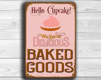 This item is unavailable Bakery Signs, Cupcake Sign, Cupcake Wall, Cupcake Signs, Shop Front Signs, Kids Room Sign, Bakery Sign, Hello Cupcake, Cupcake Decor