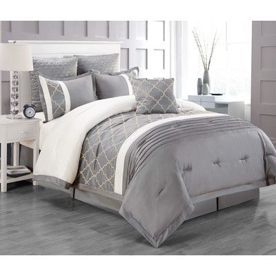 Look what I found on Wayfair! Embroidered Bedding, Ruffle Bed Skirts, Coastal Bedrooms, Ruffle Bedding, Queen Comforter Sets, Coverlet Set, Queen Comforter, King Comforter, Kids Bedding