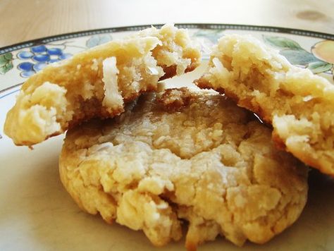 cookies & cheese: coconut cream cheese cookies - guilt-free cookie dough! Coconut Cream Cheese Cookies, Cream Cheese Cookie, Cheese Cookies Recipe, Coconut Cream Cheese, Cookie Dough To Eat, Sugar Free Cookies, Cream Cheese Cookies, Cheese Cookies, Coconut Macaroons