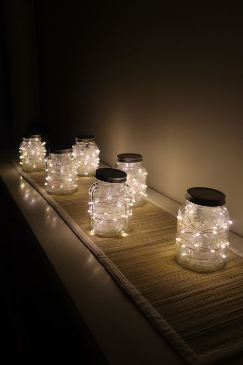 Room Inspo Fairy Lights, Bedroom Black Feature Wall, Trashy Y2k Bedroom, Chic Room Decor, Mason Jar Fairy Lights, Lofi Art, Fairy Lights In A Jar, Y2k Bedroom, Recycled Decor