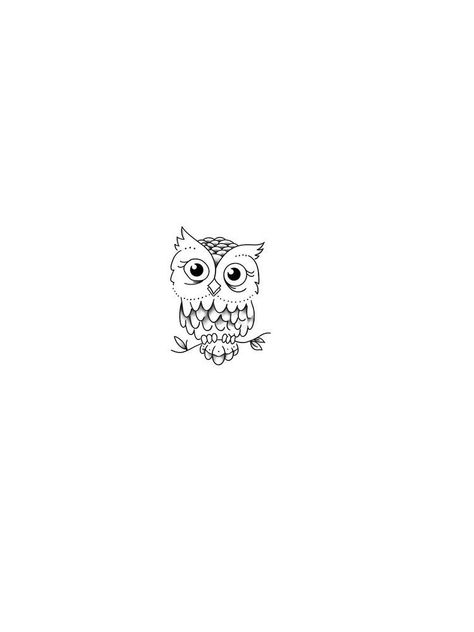 Fine Line Owl Tattoo Design, Owl Fine Line Tattoo, Little Owl Tattoo, Tiny Owl Tattoo, Snowglobe Tattoo, Simple Owl Tattoo, Baby Owl Tattoos, Owl Drawing Simple, Hell Tattoo