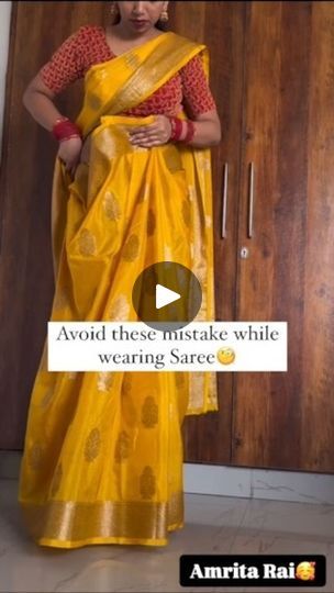 6M views · 278K reactions | Ap bhi Karte hai ye Mistake? 🧐Saree Received from @abirabybeena_sarees #saree #indianwear #fashionblogger #sareelove #sareelove #trending #viral #shots #reels #instagram #lattestagram | Amrita Rai ( Drape Artist ) | itz_amritarai · Original audio Saree Styling, Saree Drape, Katan Saree, Saree Wearing, Saree Wearing Styles, Saree Draping, Smarty Pants, Reels Instagram, Tassel Jewelry