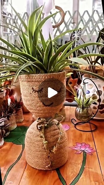 itsy_bitsy_23 on February 21, 2024: "Turning waste into wonder! 🌿🌸✨ This stunning tree pot, crafted from recycled plastic bottles and adorned with intricately woven jute rope, is the epitome of eco-friendly elegance. Perfect for adding a touch of artistry to any space. . . . 📌Credit: N/A please DM for credit or removal . . . 📌 Follow me for more: ➡️ @itsy_bitsy_23 ➡️ @itsy_bitsy_23 ➡️ @itsy_bitsy_23 . . . . #RecycledArt #EcoFriendlyDecor #HandmadeHome #BalconyGarden #SustainableLiving #Upc Craft With Jute Rope, Best Out Of Plastic Waste, Waste Plastic Bottle Craft, Recycled Pots For Plants, Diy Plant Pots Upcycle, Waste Out Of Best Ideas Creative, Art N Craft Ideas, Planter Diy Ideas, Recycled Crafts Useful Creative