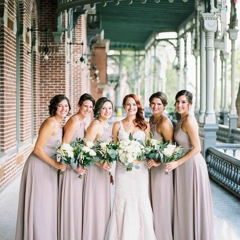 Neutrals are forever- go Taupe! Bridesmaids are wearing 2918.  #dessyputadressonit  #dessygroup #dessy #dessybridesmaids #bridesmaids #flowerinspo #henparty #weddinginspo #bridetobe #bridalshower #futuremrs #bridetribe #idocrew Taupe Azazie Bridesmaid Dresses, Azazie Taupe Bridesmaid Dresses, Azazie Taupe, Taupe Floor, Taupe Bridesmaid, Groomsmen Ideas, Taupe Wedding, Taupe Bridesmaid Dresses, Party Portrait