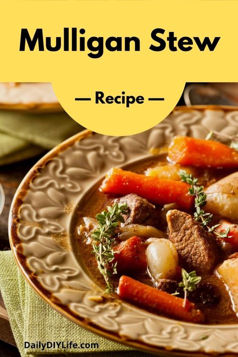 Mulligan Stew Recipe, Mulligan Stew, Bottom Round Roast, Thicken Stew, Rump Roast, Thick Stew, Irish Stew, Root Veggies, Potatoes Carrots