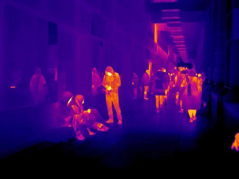 Traces of warmth: thermal images of London's homeless | Art and design | The Guardian Covered Passageway, Homeless Art, Esthetic Photos, City Of God, Stained Glass Light, Heat Map, Fav Color, Innocent People, Alien Vs Predator