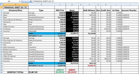 Free Personal Accounting Spreadsheet Template and Budgeting Tips - This hub is written by a real person and for real people. It clearly explains terms and how to prioritize, instead of taking a scattershot approach (something I'm guilt of) Spreadsheet Template Business, Excel Spreadsheets Templates, Small Business Bookkeeping, Bookkeeping Business, Bookkeeping And Accounting, Excel Tips, Computer Help, Ms Excel, Small Business Accounting