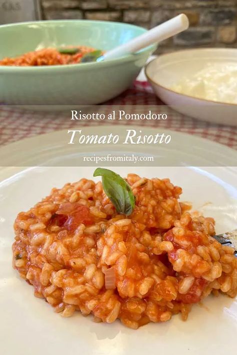 Tomato Risotto Recipes, Pomodoro Recipe, Risotto Recipes Easy, Tomato Risotto, Risotto Rice, Fresh Tomato Sauce, Cooking Tomatoes, Vegetarian Main Dishes, Tomato Vegetable