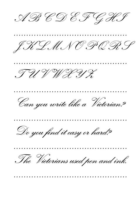 Victorian Handwriting | Founding Father Handwriting Alphabet, Victorian Handwriting, Victorian Writing, Hand Lettering Worksheet, Victorian Hand, Handwriting Alphabet, Hand Lettering Alphabet, Nice Handwriting, Cursive Handwriting