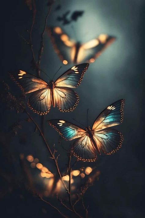 Magical Butterflies, Dreamlike Art, Light Butterfly, Night Butterfly, Magic Butterfly, Butterfly Magic, Magical Butterfly, Brown Butterfly, Iphone Wallpaper Stills