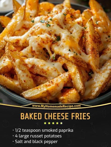 Homefries Recipe, Cheesy Fries Recipe, French Fries With Cheese, Potato Fries Baked, Dirty Fries, Crispy Baked Potatoes, Cheesy Fries, Buddy Valastro, Spicy Aioli