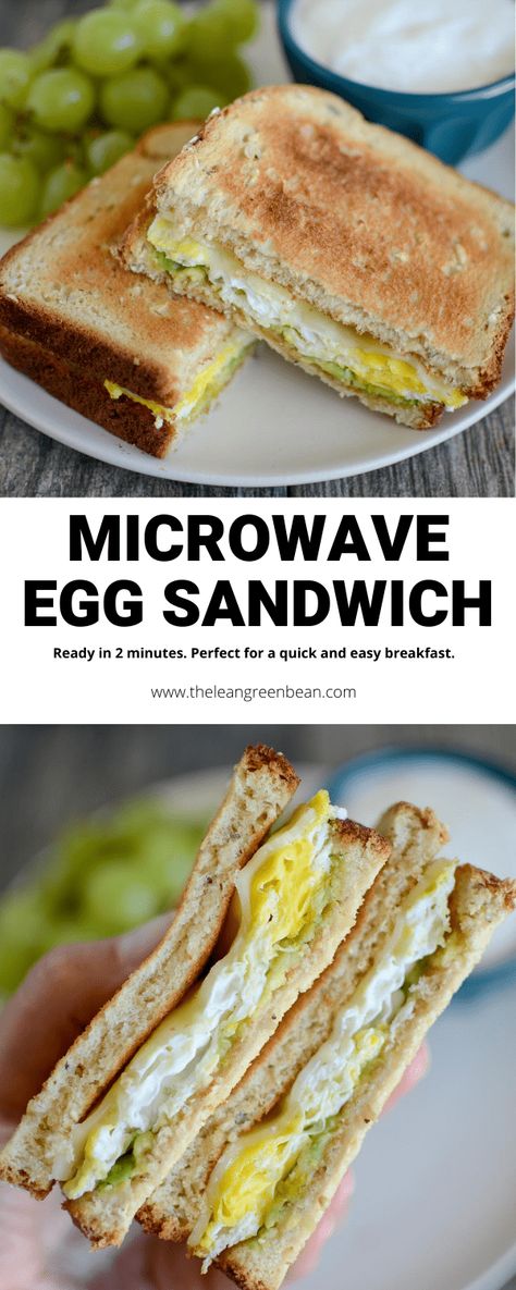 Microwave Egg Sandwich 8 Microwave Recipes Breakfast, Quick Sandwich Recipes, Quick Egg Recipes, Sandwich Recipes For Kids, Light Eating, Microwave Breakfast, Easy Microwave Recipes, Egg Sandwich Recipe, Fried Egg Sandwich