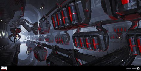 ArtStation - DOOM Eternal Cultist Environment Concepts, Jon Lane Sci Fi Power Core, Sci Fi Horror Concept Art, Sci Fi Med Bay, Sci Fi Factory Concept Art, Sci Fi Machine Concept Art, Scifi Factory, Sci Fi Laboratory Concept Art, Sci Fi Factory, Doom Eternal Concept Art