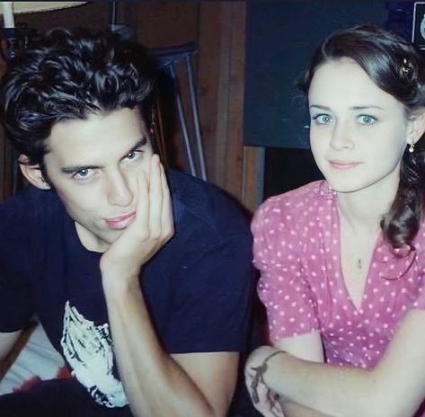 Milo Ventimiglia and Alexis Bledel behind the scenes of Gilmore Girls, 2002. Milo Ventimiglia, Alexis Bledel, Gilmore Girls, A Man, Behind The Scenes, On Instagram, Instagram