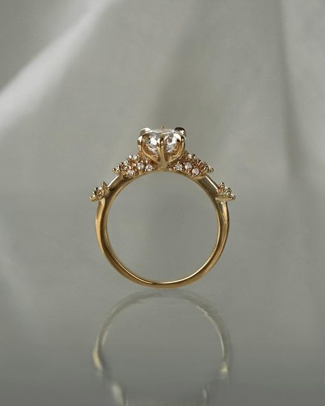 Delicate diamond dew strung on hand spun gold✨ Ethereal silhouettes and fairy-sized details of a few recent bespoke diamond engagement rings — explore our online Bespoke Page to learn more! Fairy Engagement Rings, Fairy Engagement Ring, Laurie Fleming, Engagements Rings, Elven Ring, Ring Inspiration, Fairy Ring, Dream Engagement, Dream Engagement Rings