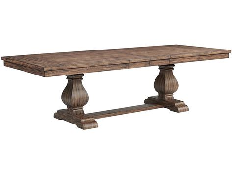 ELEMENTS INTERNATIONAL GROUP DIN-TBLB-GRAMERCY Dining Table For 8, Long Dining Room Tables, French Country Table, Rustic Farmhouse Dining Table, Rustic Dining Room Table, Country Dining Tables, Painted Dining Table, Dining Table With Leaf, Double Pedestal Dining Table