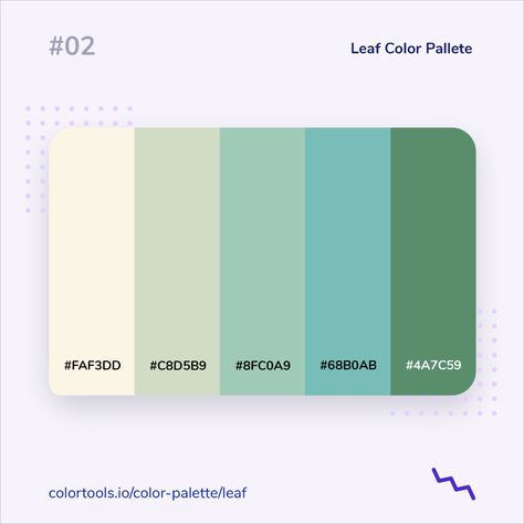 The monochromatic color schemes are extremely versatile. In our case, the leaf is a monochromatic color scheme. Leaf color scheme has a based color, the green color. The green color associated with health, nature, freshness, and the environment. This combination of the color palette could be used on environmental “green” products, tourism, etc.

#madewithcolortools, #color, #colour, #colorpalette, #ui, #inspiration, #colorpalette, #colourpalette, #design, #uidesign, #dailyui, #yellow, #green Green Monochromatic Palette, Fresh Color Scheme, Environmental Color Palette, Environment Color Palette, Eco Color Palette, Health Color Palette, Leaf Color Palette, What Colors Mean, Complementary Color Palette