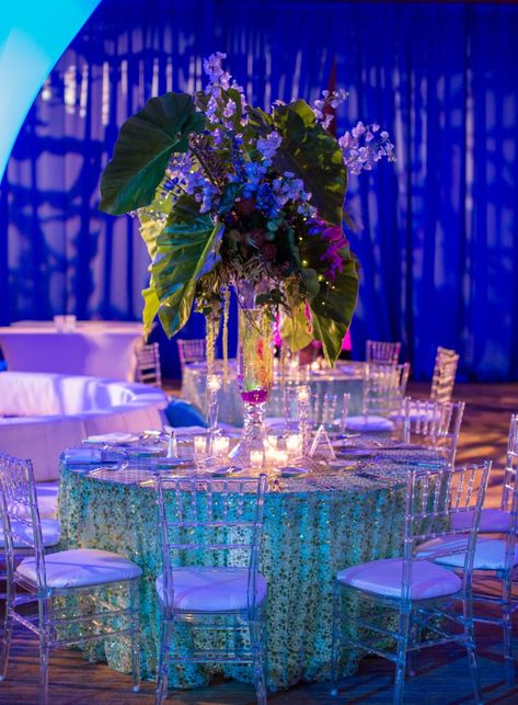 Avatar Adventure Gallery Themed Event by Alchemy Event Studio Avatar Centerpieces, Avatar Sweet 16, Moana Themed Quinceanera, Avatar Wedding Theme, Avatar The Last Airbender Wedding Theme, Moana Quinceanera Theme, Avatar The Last Airbender Wedding, Quince Party Dress, Moana Quince