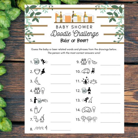 Baby Boy Is Brewing Shower Ideas, Baby Shower Adult Games, Baby Shower At Brewery, Baby Is Brewing Baby Shower Ideas, Happy Hour Baby Shower Ideas, Brewery Baby Shower Ideas, Baby Brewing Shower Ideas, A Baby Is Brewing Baby Shower Ideas, Baby Is Brewing Shower Ideas