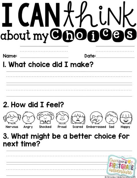 Think Sheets, Think Sheet, Responsive Classroom, Behavior Interventions, Classroom Behavior Management, Behaviour Management, School Social Work, Counseling Activities, Social Emotional Skills