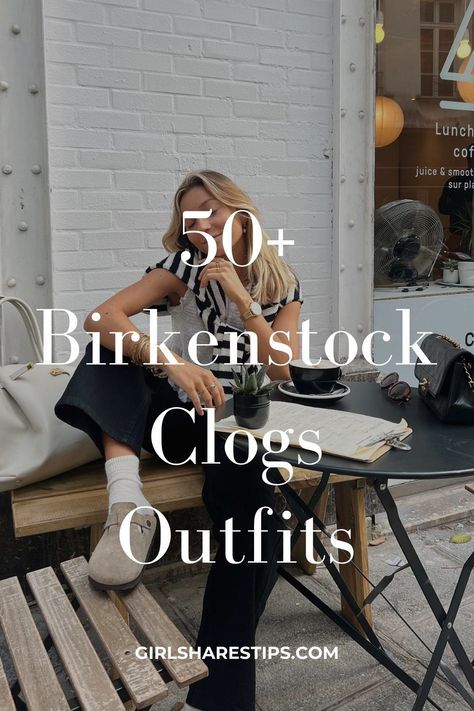 What To Wear With Clogs Outfits, Jeans And Clogs Outfit, How To Wear Clogs With Jeans, What To Wear With Clogs, Clogs Outfit For Women, Clogs Outfit Ideas, Birkenstock Boston Clog Outfit, Outfits With Clogs, Boston Clogs Outfit