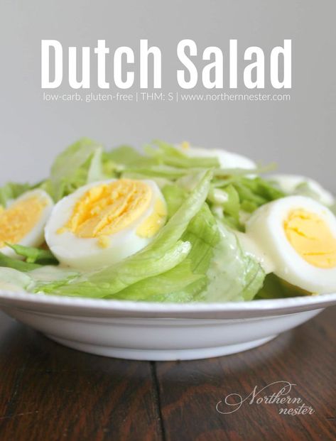 This incredibly simple Dutch Salad is a frugal side for savory THM S dishes where you don't want a lot of competing flavor. Or, load it up with non-starchy vegetables and turn it into your main meal! Trim Healthy Mama Salads, Dutch Salad, Thm Salads, Thm Meals, Keto Dairy, Trim Healthy Recipes, Butter Lettuce, Trim Healthy Mama Recipes, Low Carb Salad