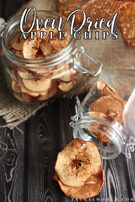 Baked Apple Chips Recipe, Cinnamon Apple Rings, Cinnamon Apple Chips Baked, Apple Chips Recipe, Cinnamon Sugar Apples, Baked Apple Dessert, Dehydrated Apples, Cinnamon Apple Chips, Apple Recipes Healthy