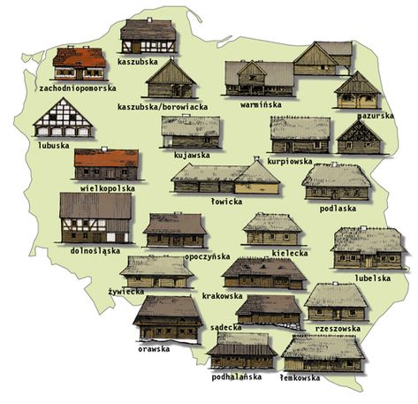 Polish Architecture, Poland Map, Historical Houses, Poland History, Old Manor, Architectural Sketch, Cabin Plans, Arte Popular, Historical Architecture