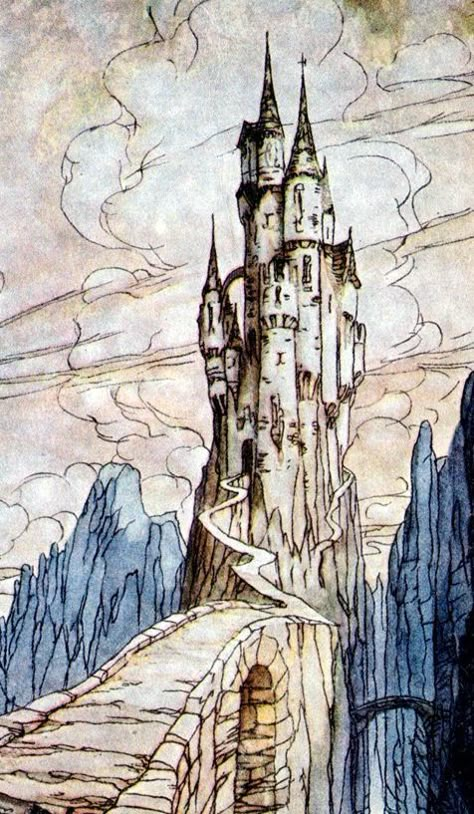 Drawing Castle, Concept Art Disney, Drawing Dragon, Castle Illustration, Castle Drawing, The Jungle Book, Castle Art, Disney Concept Art, Castle In The Sky