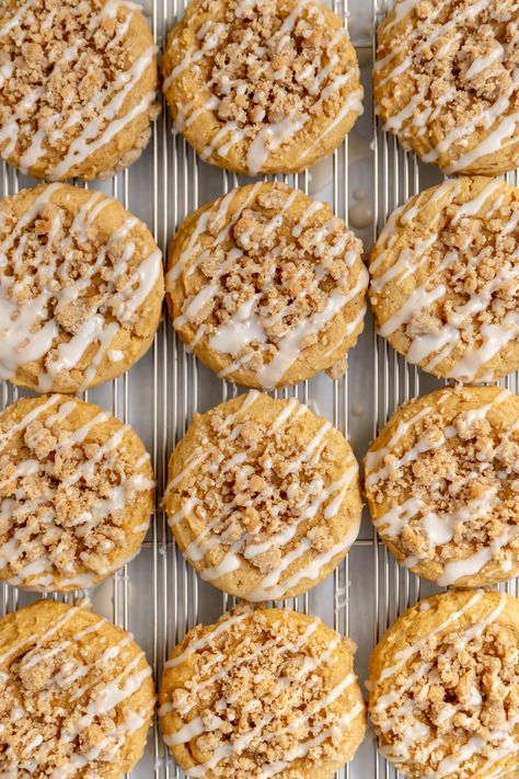 Pumpkin Coffee Cake Cookies - French Vanilla Pumpkin Coffee Cookies, Pumpkin Coffee Cake Cookies, Cherry Coffee Cake, Coffee Cake Cookies, Soft Chewy Cookies, Pumpkin Coffee Cake, Buttercream Frosting Cake, Homemade Sugar Cookies, Pumpkin Coffee Cakes