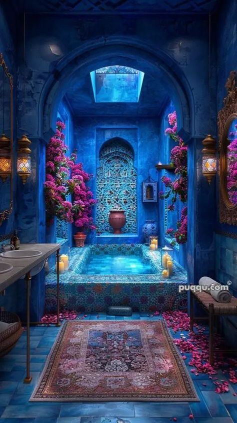 Moroccan Style Bathroom, Moroccan Inspired Bathroom, Coastal Bathroom Decor, Unique Tile, Stunning Bathrooms, Bathroom Design Ideas, Modern Beach House, Inspire Me Home Decor, Style Bathroom