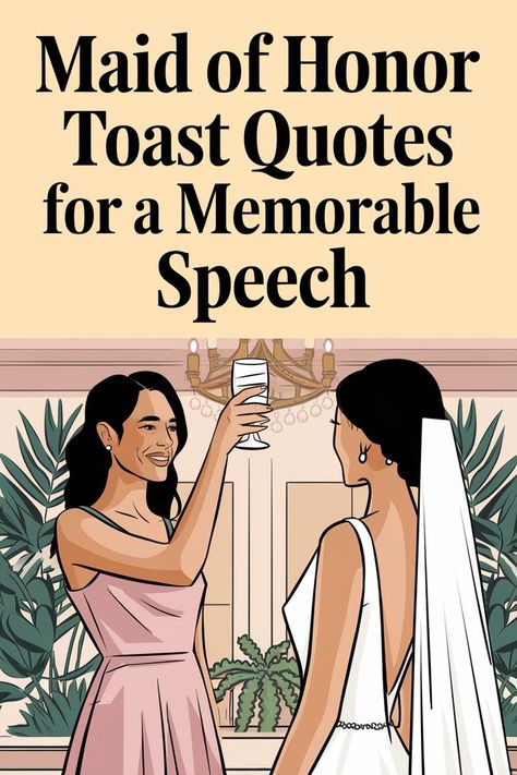 Maid of Honor speech quotes for heartfelt and memorable toasts. My Best Friends Wedding Quotes, Wedding Toast Quotes, Toast Quotes, Best Friend Wedding Quotes, Maid Of Honor Toast, Speech Quotes, Speech Quote, Wedding Speeches, Wishes For Daughter