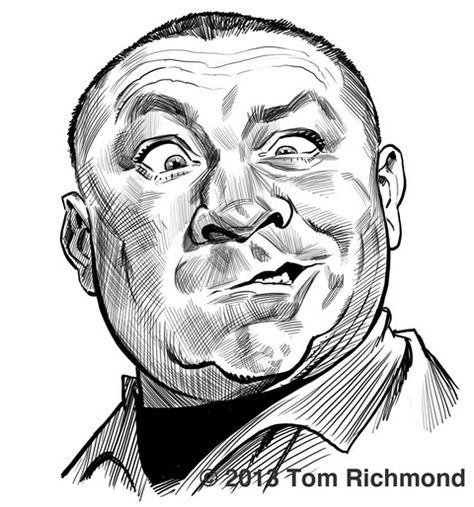 Curly Curly Howard, Tom Richmond, Damian Lewis, Caricature Sketch, Client List, Three Stooges, The Three Stooges, Funny Caricatures, Celebrity Caricatures