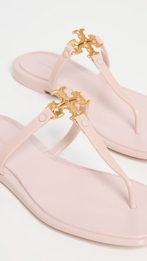 Pink Tory Burch Sandals, Cute Online Clothing Stores, Pretty Sandals, Trendy Shoes Sneakers, Pretty Shoes Sneakers, Tory Burch Sandals, Logo Emblem, Hype Shoes, Girly Shoes